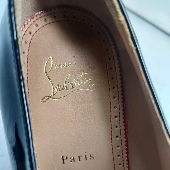 CHRISTIAN LOUBOUTIN MENS Marco Spike Patent Suede Lace Up Derby Shoe - Picture 5 of 11